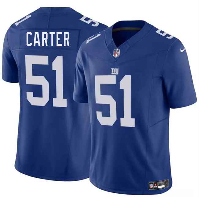 Men's New York Giants #51 Abdul Carter Blue 2025 Draft F.U.S.E. Vapor Untouchable Limited Stitched Jersey